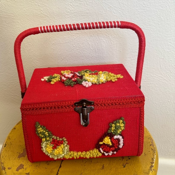 jcpenney Bags Vintage 96s Sewing Box Purse Handbag Mid Mod